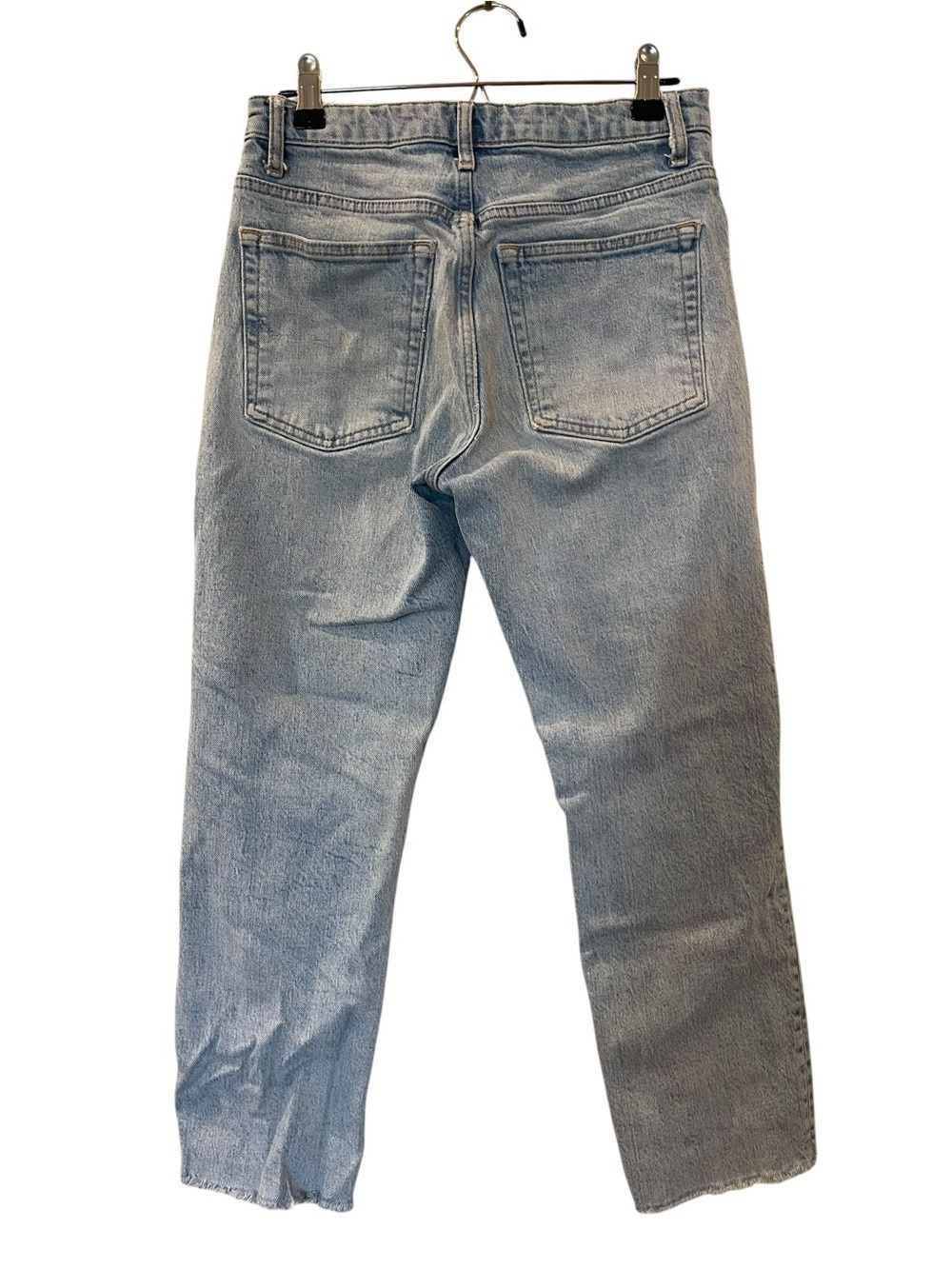 Topshop Women’s Jeans Blue Light Wash Crop Straight Leg Jeans 27 X 24